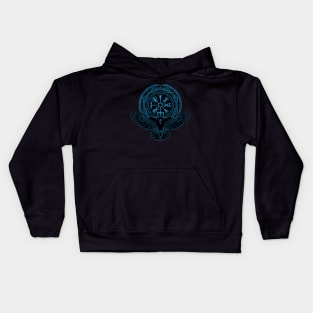 Viking Raven, Vegvisir and Celtic Knotwork Kids Hoodie